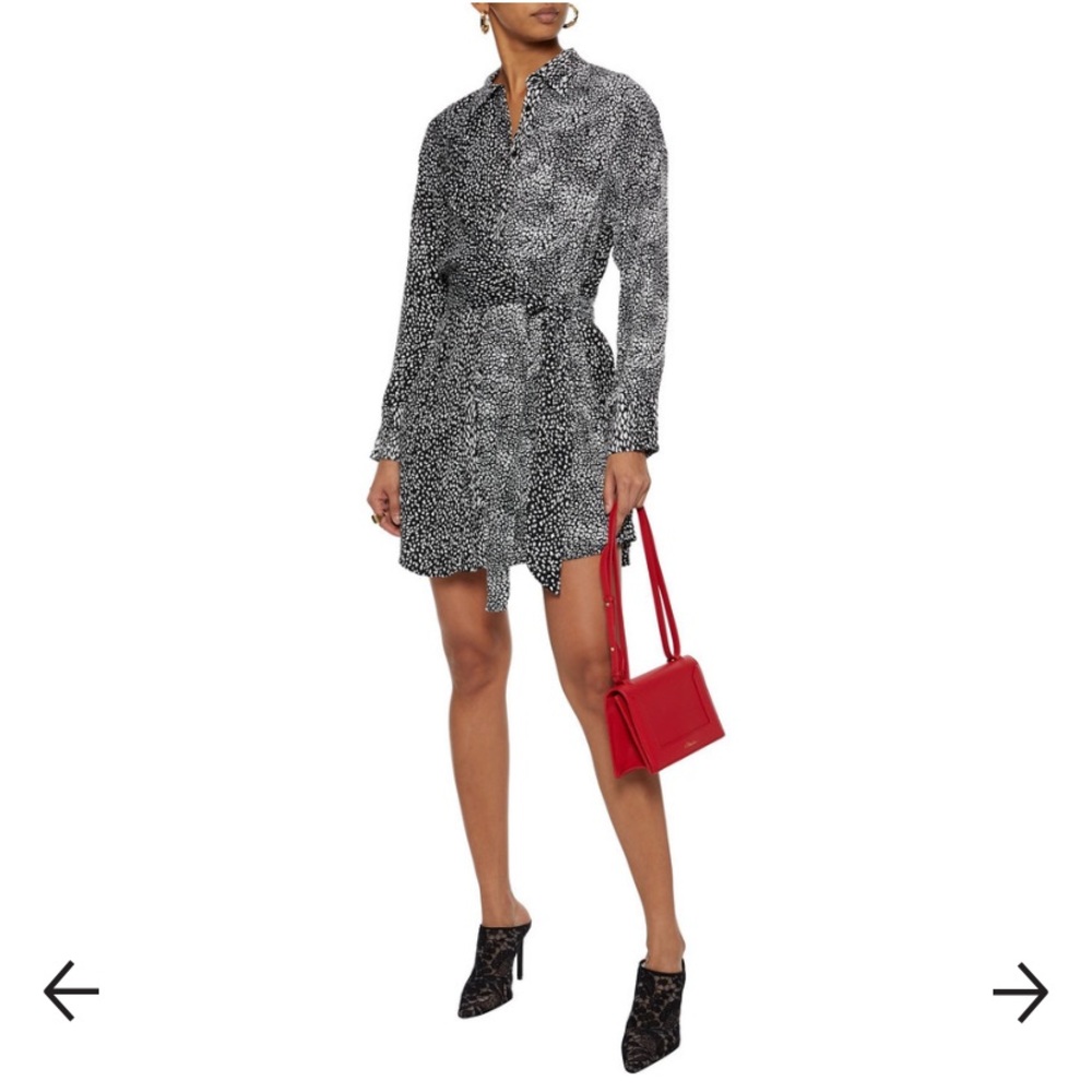 Alice + Olivia Jodi Leopard-jacquard
Mini Shirt Dress